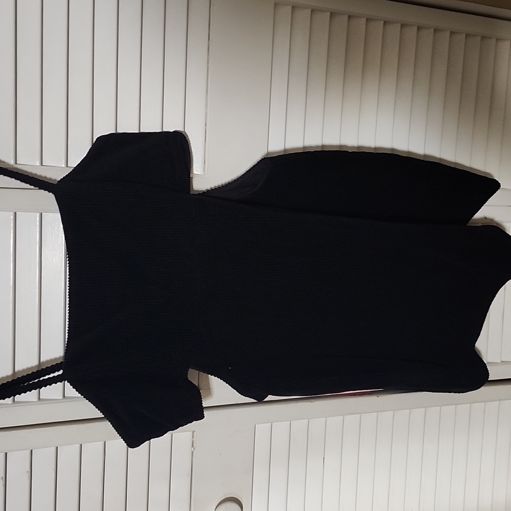 Black cordouroy dress